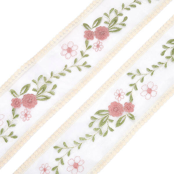 Polyester Embroidered Lace Ribbon