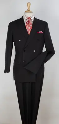 Royal Diamond Men's 2pc Double-Breasted Suit w/ Pleated Pants | Formalwear