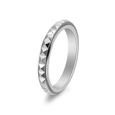 Rotatable Version Korean StyleRotatable Stainless Steel Finger Ring for Men's