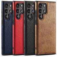 Shockproof Leather Premium Slim Thin Case For Samsung Galaxy S25 S24 Ultra S23 S22 Plus Ultra Case Cover