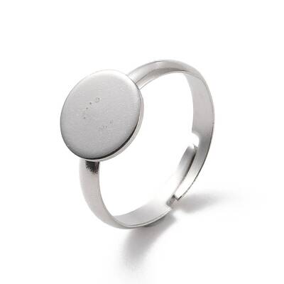 Non-Tarnish 304 Stainless Steel Pad Ring Settings