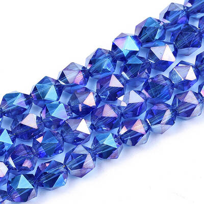 Electroplate Transparent Glass Beads Strands
