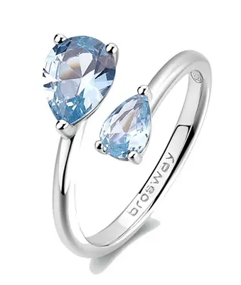 Brosway Open ring in silver blue cloud FCL113 - Circuit: 50 mm