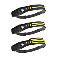 USB Charging Camping Headlight, 230° Wide Beam Headlight Led with Warning Lights & Motion Sensor, Suitable for Adults, Campi...