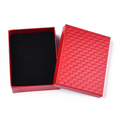 Rhombus Textured Cardboard Jewelry Boxes