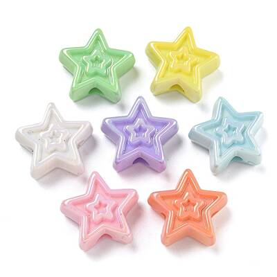 UV Plating Iridescent Acrylic Beads