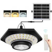 Solar Pendant Light, 228 LED Solar Pendant Light with Move Sensor, Smart Waterproof LED Wall Mounted Light with Remote Contro...