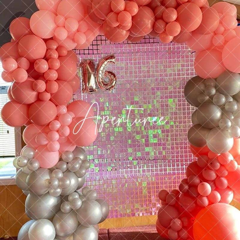 Aperturee Gradient Pink Shimmer Wall Panels | Wedding Event Party Decorations