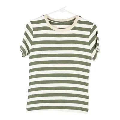 Unbranded Striped T-Shirt - Large Block Colour Polyester Blend
