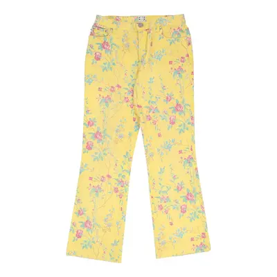 Cavalli Trousers - 28W UK 6 Yellow Cotton