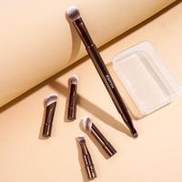 MAANGE Detachable Replacement Brush Head Makeup Brush Set, 1 Set Portable Mini Double-ended Travel Makeup Brush, Compact Pr...