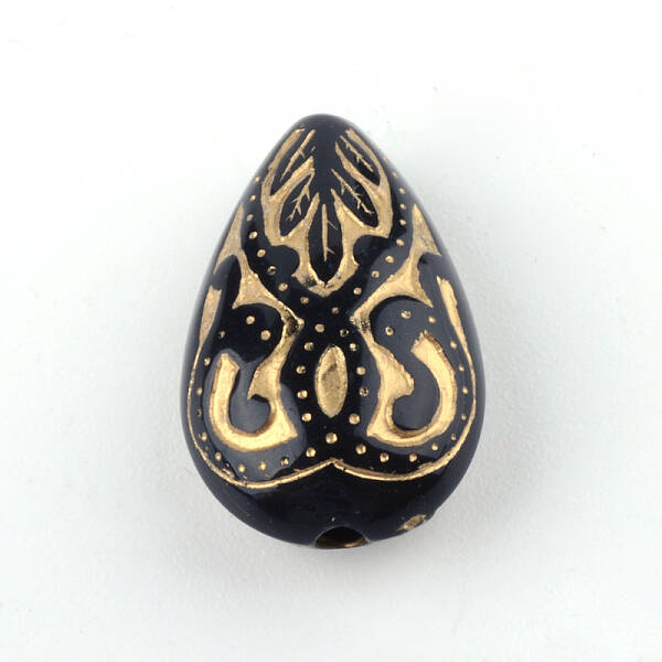 Teardrop Plating Acrylic Beads