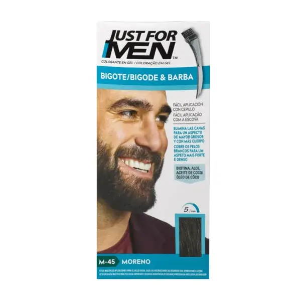 Just da uomo Baffi Barba e Spilli Marroni 28,4 g