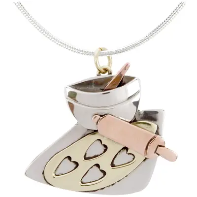 Baked with Love Necklace - with Silver Plated Chain