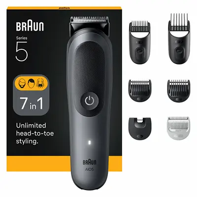 Braun Rifinitore Multifunzione 7 In 1 Serie 5 Aio5520 Grigio