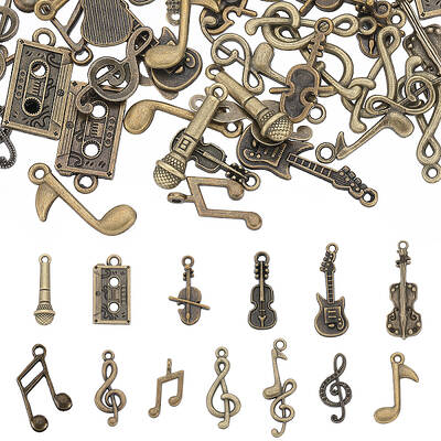 78Pcs 13 Styles Tibetan Style Alloy Pendants