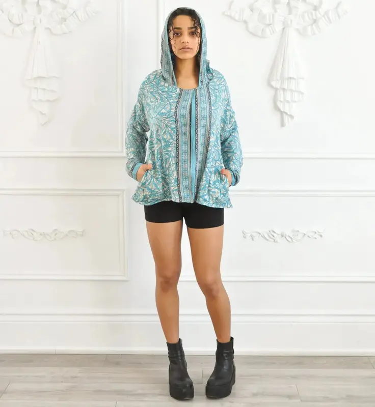 Driftwood Reversible Hoody - Upcycled | Size: O/S | Color: Brights