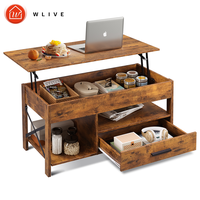 WLIVE Lift Top Coffee Table for Living Room with Storage, Hidden Compartment and Metal Frame, Organizing Central Table/Desk f...