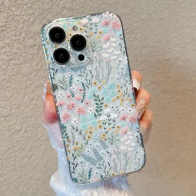 Floral Pattern Phone Case, Anti-drop Decorative Phone Protector Cover, Smartphone Protective Cases Compatible with iPhone X...