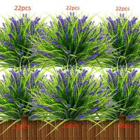 Artificial Lavender Plant, 12/22pcs Artificial Potted Plant, Faux Plant for Home Garden Decoration, Flower Arrangement, Artif...
