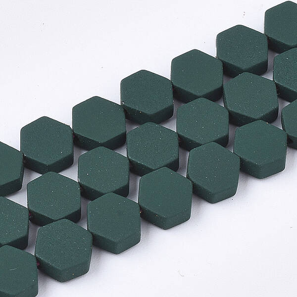 Spray Painted Non-magnetic Synthetic Hematite Beads Strands