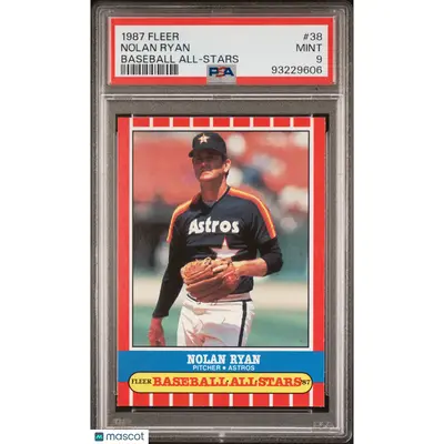 Nolan Ryan PSA 1987 Fleer Baseball All Stars #38 9 93229606