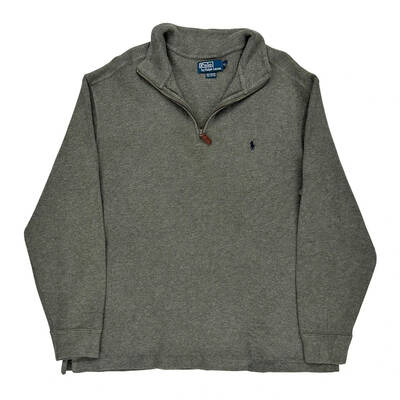 Polo By Ralph Lauren 1/4 Zip - XL Grey Cotton