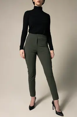Olive Skinny Pants Women's Trousers | Size: M | Color: olive