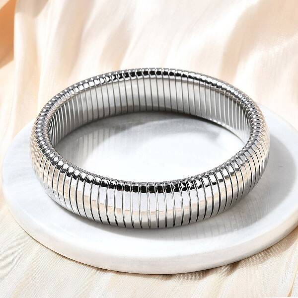 304 Stainless Steel Stretch Bracelets for Women Men