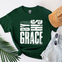 By His Grace Screen Print Transfer