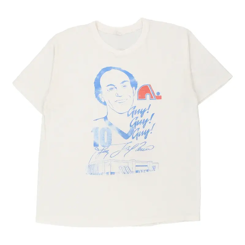 Single Stitch Guy Unbranded Graphic T-Shirt - XL White Cotton