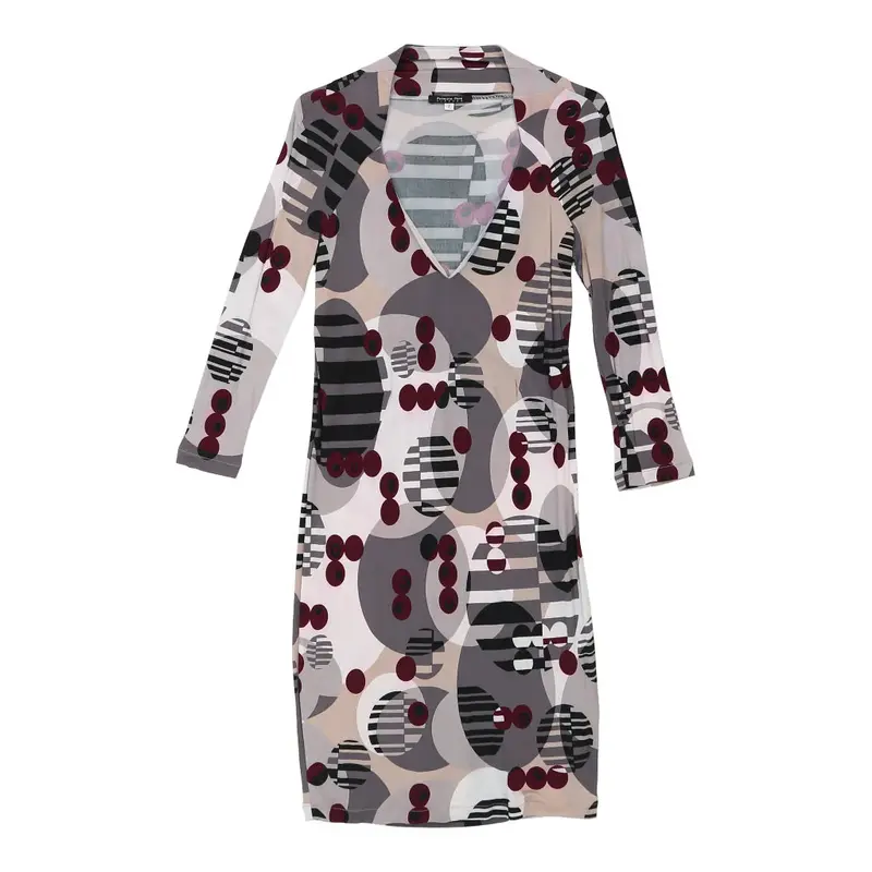 Patrizia Pepe Midi Dress - Small Grey Viscose | Size: small