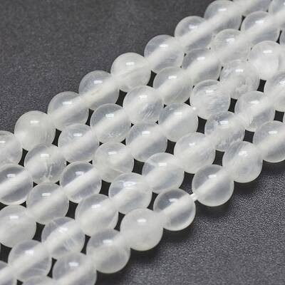 Natural Selenite Beads Strands