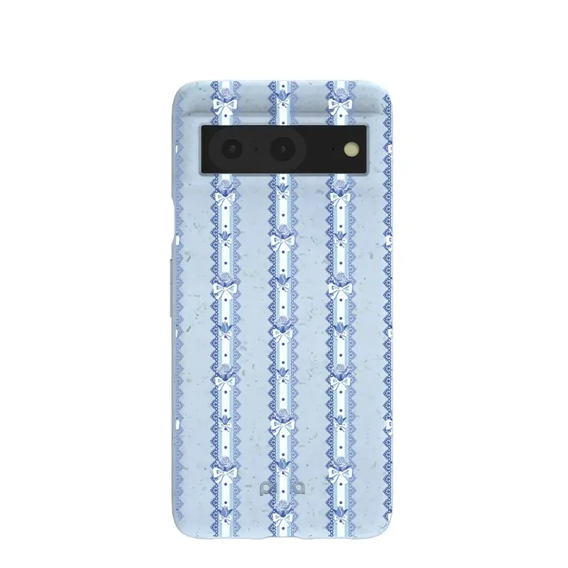 Powder Blue Bows and Blossoms Google Pixel 8 Case