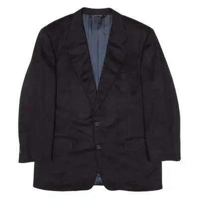 LORO PIANA Mens Blazer Jacket Blue Knit Cashmere M