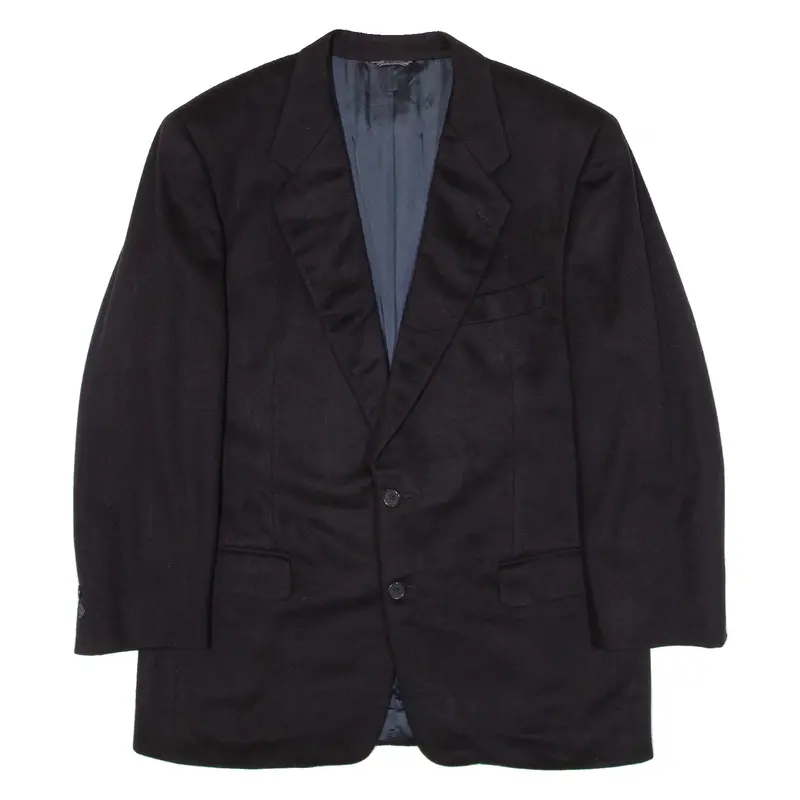 LORO PIANA Mens Blazer Jacket Blue Knit Cashmere M