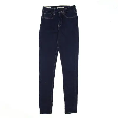 LEVI'S 721 High Rise BIG E Blue Denim Slim Skinny Jeans Womens W24 L32