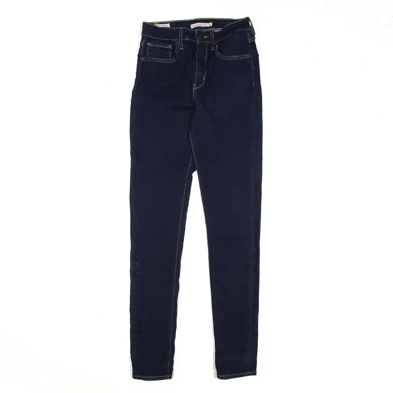 LEVI'S 721 High Rise BIG E Blue Denim Slim Skinny Jeans Womens W24 L32