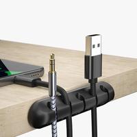 Silicone Desk Cable Organizer, 1 Count Multi-slot Cable Management Holder, Cable Fixed Organizer For Home Office