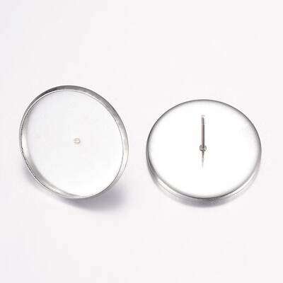 Tarnish Resistant 304 Stainless Steel Ear Stud Settings