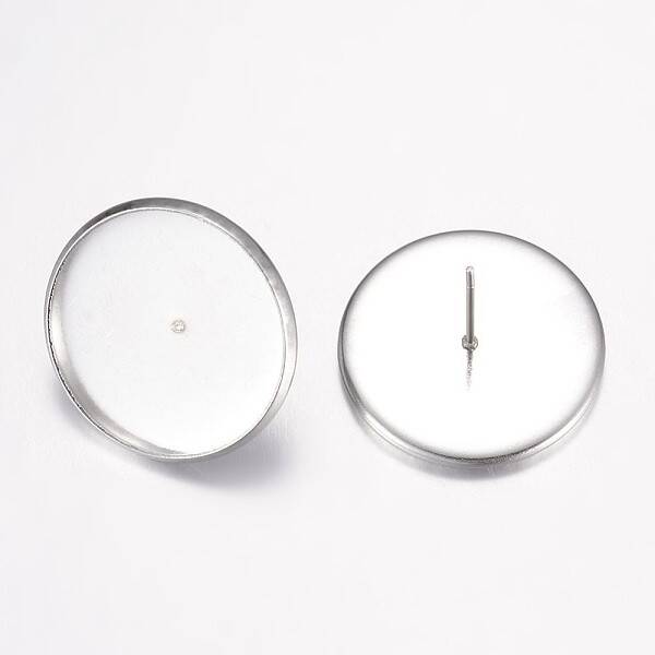 Tarnish Resistant 304 Stainless Steel Ear Stud Settings