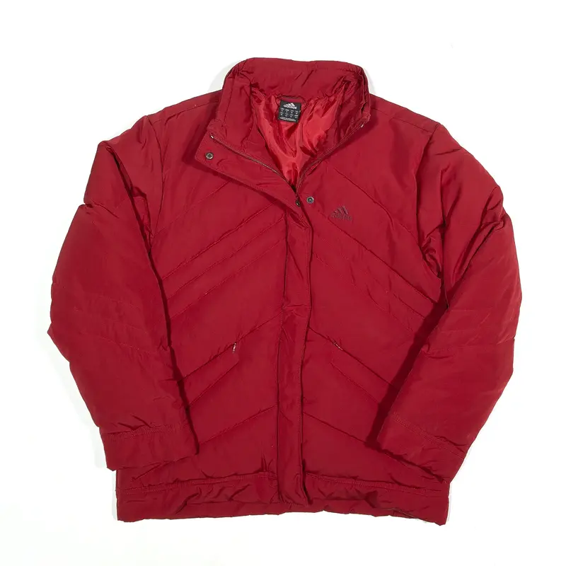ADIDAS Jacket Red Puffer Womens S