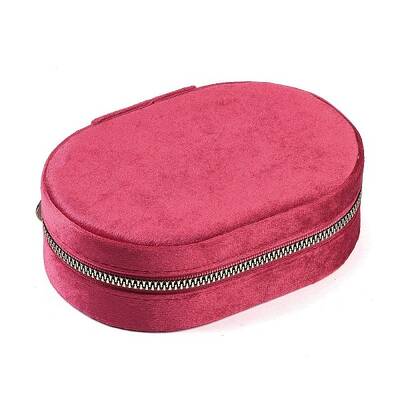 Italian Velvet Double Layers Jewelry Set Storage Zipper Boxes