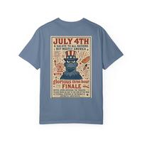 BUT MOSTLY AMERICA - Patriotic Eagle July 4th Fireworks Celebration Casual Cotton Fabric Menswear T-Shirt - Soft Comfort Colo...