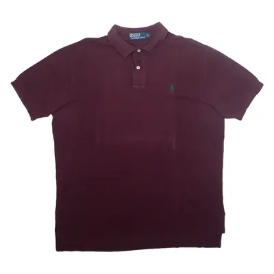 POLO RALPH LAUREN Mens Polo Shirt Maroon L