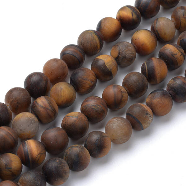 Natural Tiger Eye Round Bead Strands