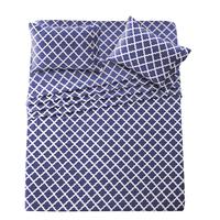 Lux Decor 4 Pc Quatrefoil & Floral Bedding Set - Upto 16 inches Deep Pocket Wrinkle Free Soft Bedding Set with Pillowcases - ...