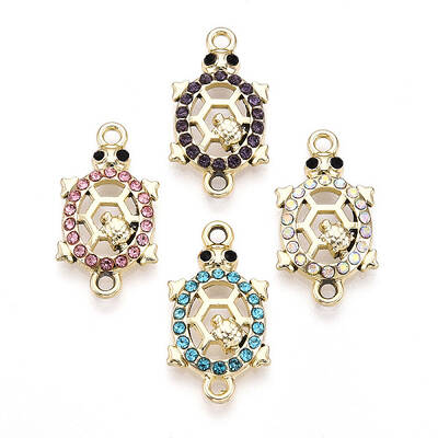 Alloy Rhinestone Connector Charms