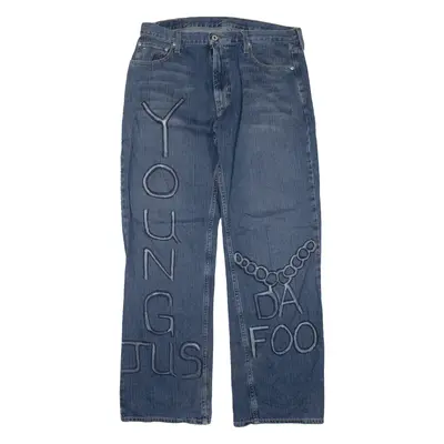 TOMMY HILFIGER Customised Jeans Blue Denim Loose Straight Mens W32 L32