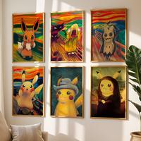 Pikachu Mimikyu Eevee Magikarp Scream series Anime Alt Art Print Wall Decor Unframed Poster, Bedroom Decor Photo Decoration, ...